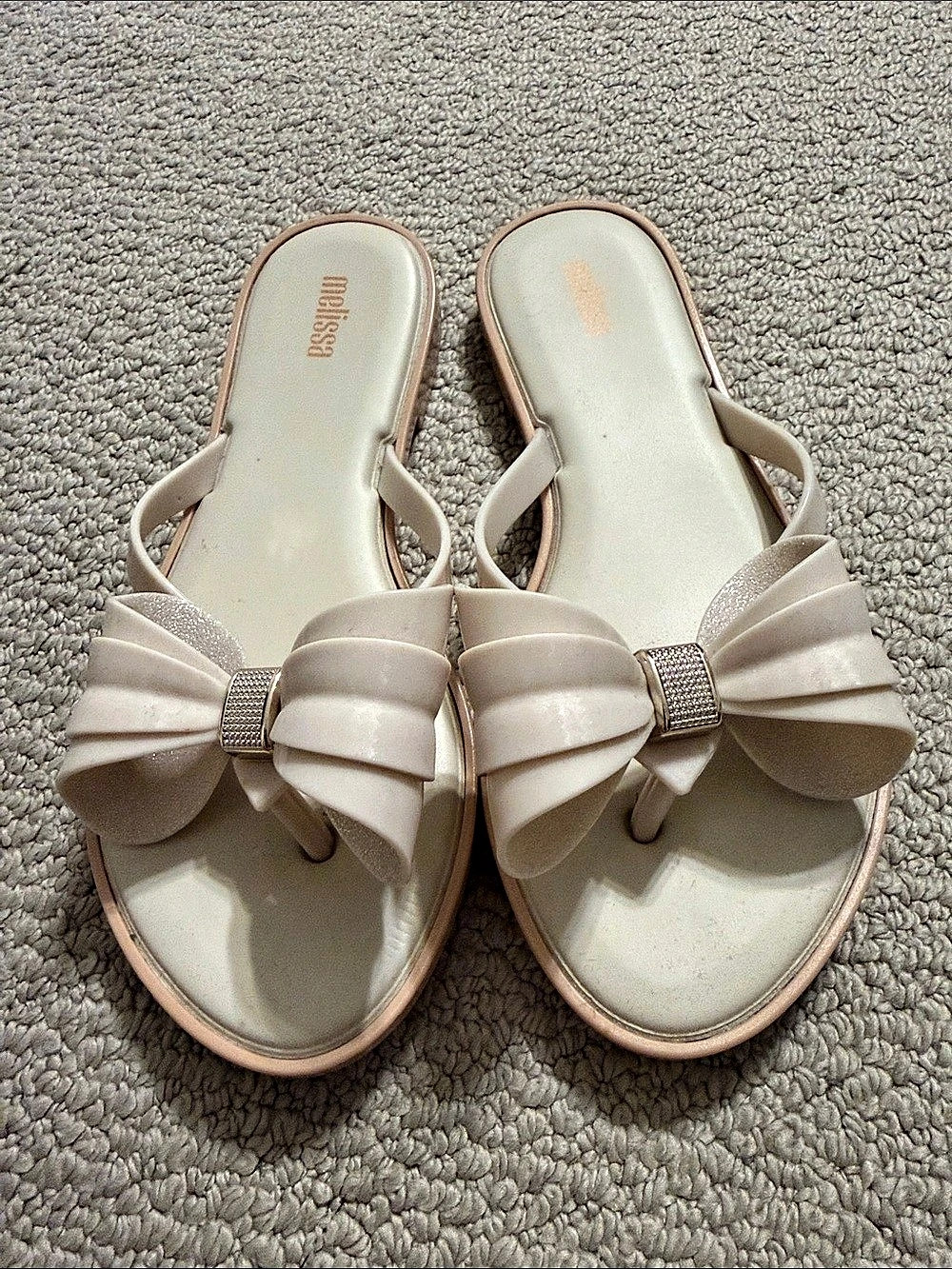Melissa Harmonic Bow III Thong Sandals Pink US 8